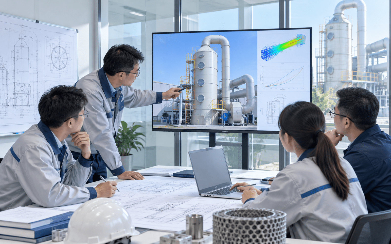 洗滌塔客製化工程設計與功能計算